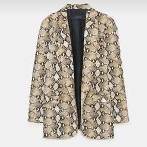 ZARA | Snakeskin Blazer